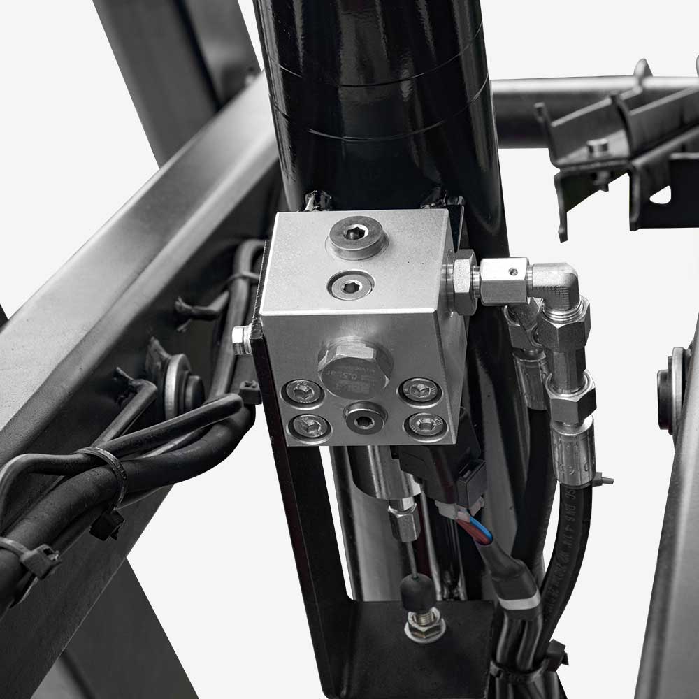 Žirklinio keltuvo komponentai