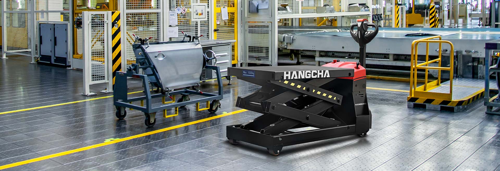 Žirklinis vežimėlis su platforma iki 2m