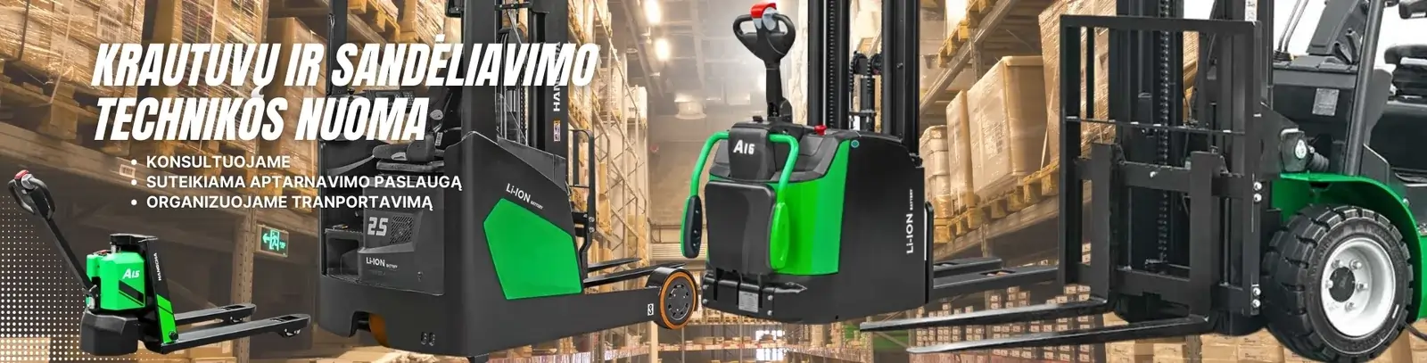 Krautuvų ir sandėliavimo technikos nuoma
