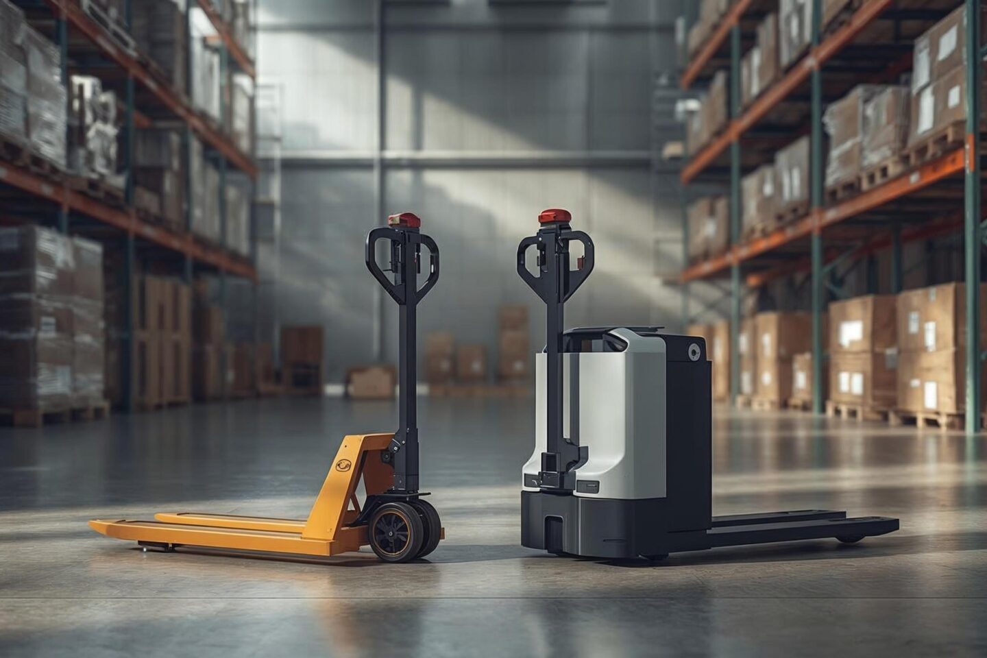 Mechaninis ir elektrinis palečių vežimėlis