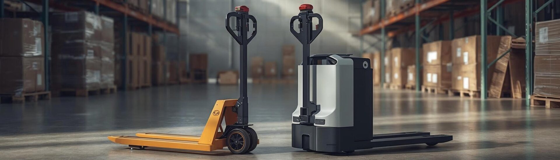 Mechaninis ir elektrinis palečių vežimėlis